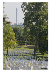 Arlington Cemetery with Washington Monument