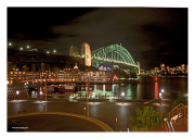 Sydney harbor at night