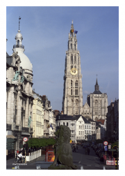 Streetscape with Cathedral of Our Lady
