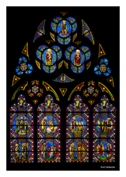 Stained Glass in Notre Dame Cathedral of Bayeux