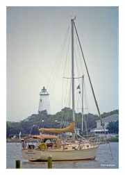 Ocracoke Lighthouse and Sailboat