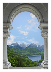 View of Alps from Neuschwanstein Castle