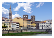 Along the Arno River in Florence