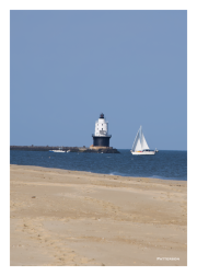 Harbor of Refuge Lighthouse & Sailboat
