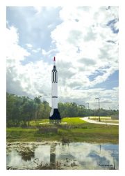 Mercury Capsule on Redstone Rocket