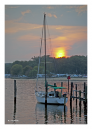 Sailboat at Sunset in Colonial Beach