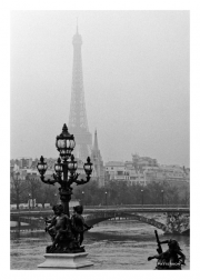 Pont Alexandre III Bridge & Eiffel Tower in Fog